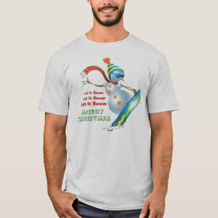 Tshirt - Snowboarding Christmas Snowman