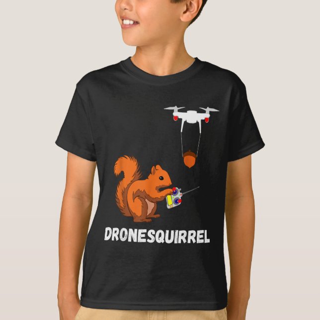Tshirt Squirrel Drone Pilot Quadcopter Operators (Front)
