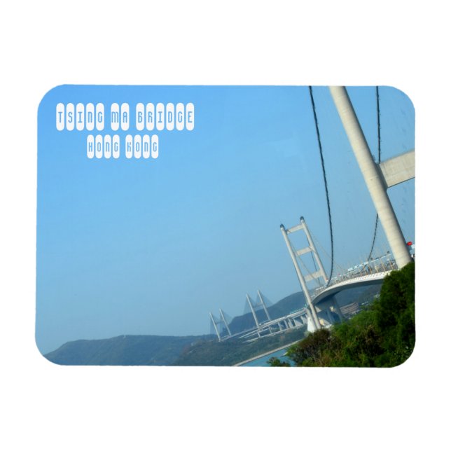 Tsing Ma Bridge in Hong Kong Magnet (Horizontal)