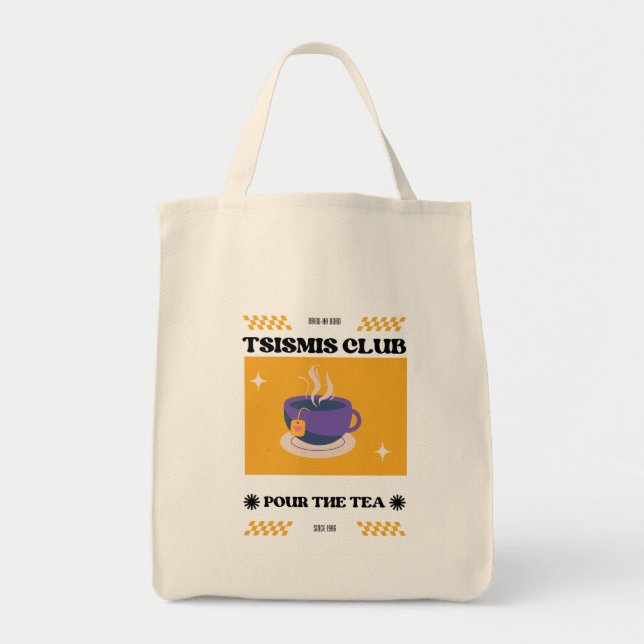 Tsismis Club Grocery Tote Bag (Front)