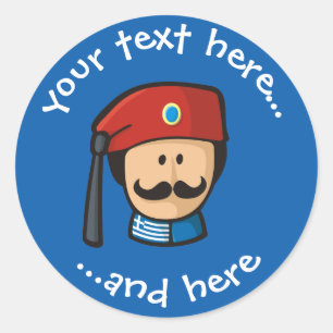 Tsolias Head Classic Round Sticker