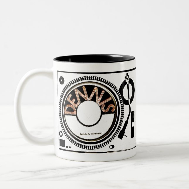 TST / DENNIS TURNTABLE MERCHANDISE Two-Tone COFFEE MUG (Left)