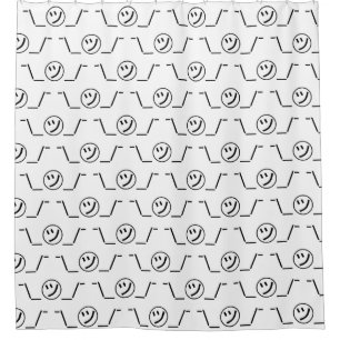 Tsu Kana Shrug Emoticon ¯\_㋡_/¯ Japanese Kaomo Shower Curtain