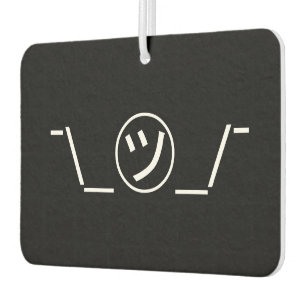 Tsu Kana Shrug Emoticon ¯\_㋡_/¯ Japanese Kaomoji Car Air Freshener
