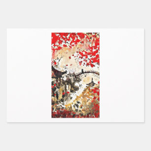 Tsubaki Hashi by NFT Artisans Wrapping Paper Sheet