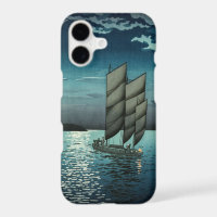 Tsuchiya Koitsu - Boats at Shinagawa, Night