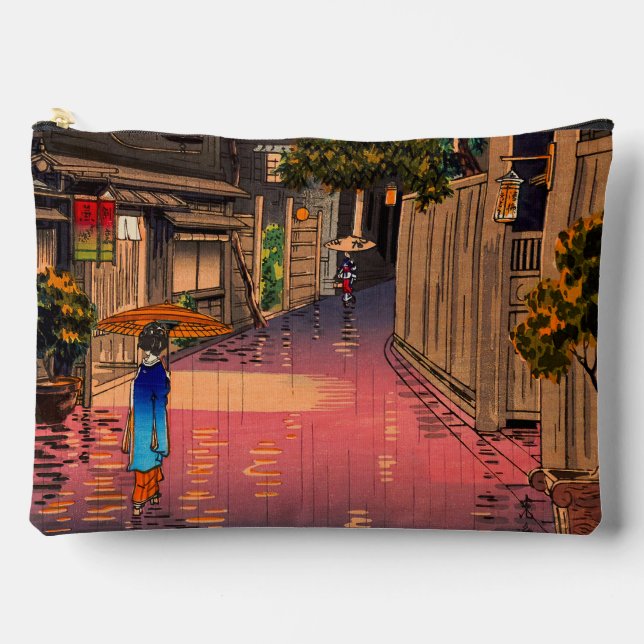 Tsuchiya Koitsu - Evening at Ushigome Accessory Pouch (Front)