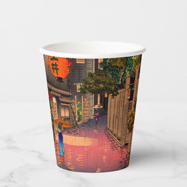 Tsuchiya Koitsu - Evening at Ushigome Paper Cups (Front)