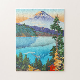 Tsuchiya Koitsu Lake Ashi in the Hakone Hills art Jigsaw Puzzle
