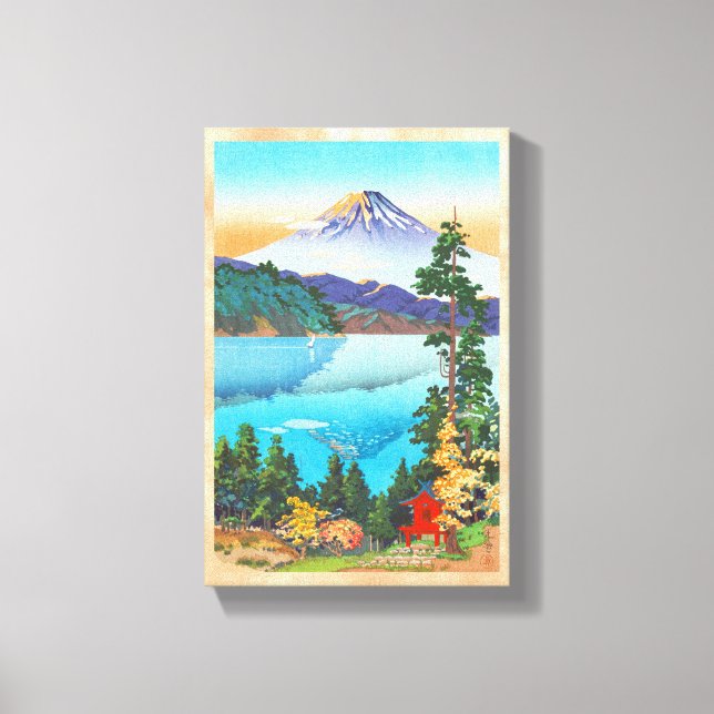 Tsuchiya Koitsu Lake Ashi in the Hakone Hills Canvas Print (Front)