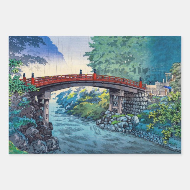 Tsuchiya Koitsu - Sacred Bridge at Nikko Wrapping Paper Sheet (Front)