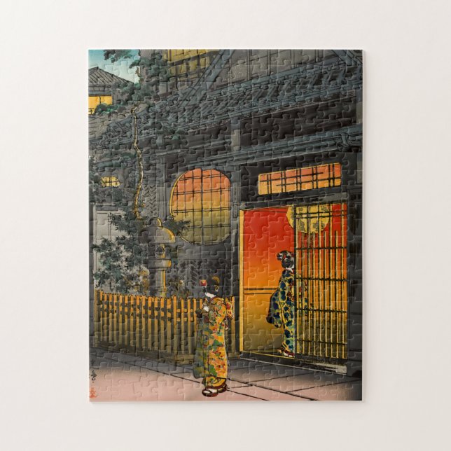Tsuchiya Koitsu - Side Street Araki in Yotsuya Jigsaw Puzzle (Vertical)