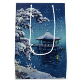 Tsuchiya Koitsu - Snow on the Ukimido at Katada Medium Gift Bag (Back)