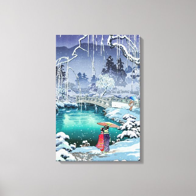 Tsuchiya Koitsu - Spring Snow at Maruyama Canvas Print (Front)