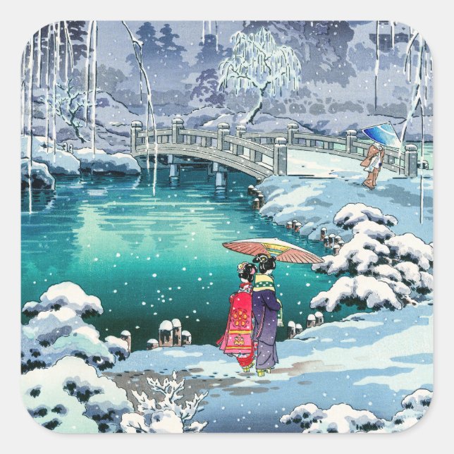 Tsuchiya Koitsu - Spring Snow at Maruyama Square Sticker (Front)