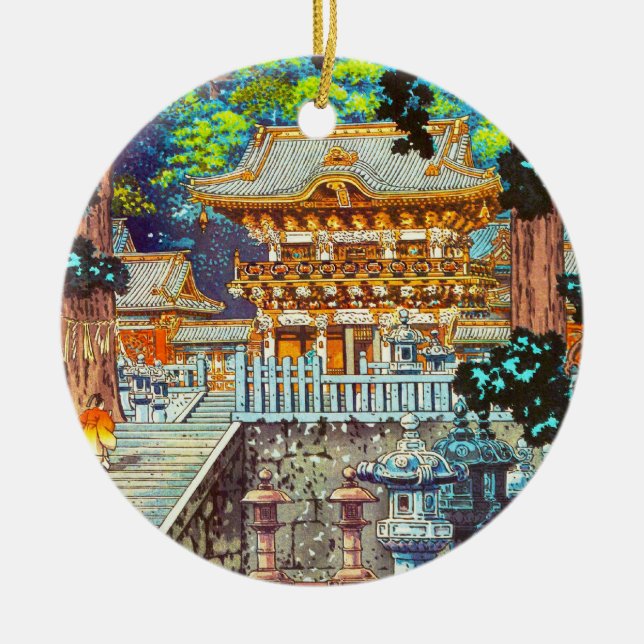 Tsuchiya Koitsu The Gate Yomei the Nikko Shrine Ceramic Tree Decoration (Front)