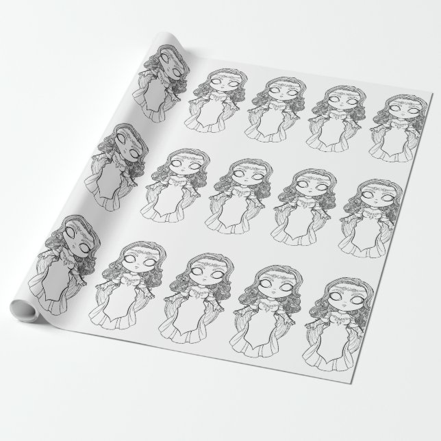 Tsuki Tenjo Wrapping Paper (Unrolled)