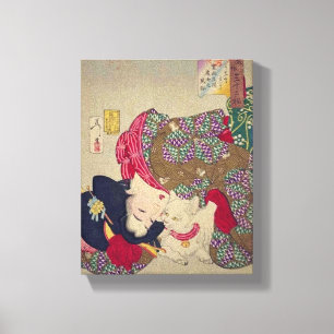 Tsukioka Yoshitoshi's Kansei Period Canvas Print