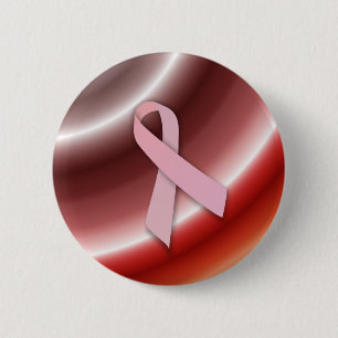 Tsunami Design Cancer Awareness Ribbon 6 Cm Round Badge