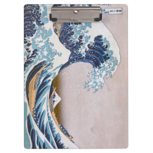 Tsunami Great Wave off Kanagawa Japan by Hokusai Clipboard