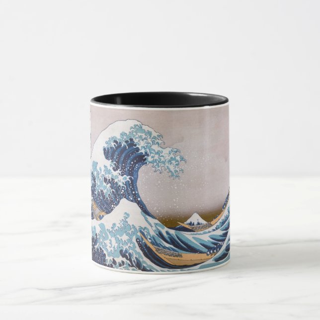 Tsunami Great Wave off Kanagawa Japan by Hokusai Mug (Center)