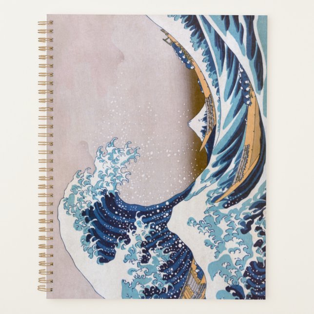 Tsunami Great Wave off Kanagawa Japan by Hokusai Planner (Front)