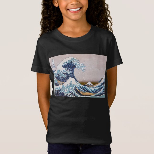 Tsunami Great Wave off Kanagawa Japan by Hokusai T-Shirt (Front)
