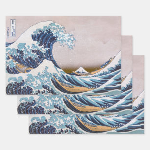 Tsunami Great Wave off Kanagawa Japan by Hokusai Wrapping Paper Sheet