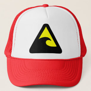 Tsunami Hazard Sign Trucker Hat