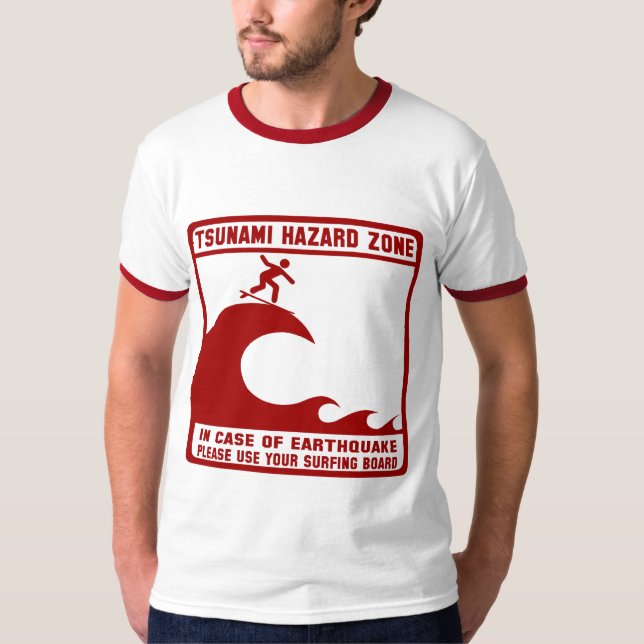 Tsunami Hazard Zone T-Shirt (Front)