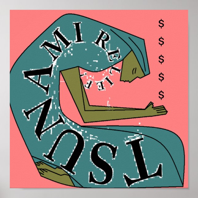 TSUNAMI RELIEF ! $ POSTER (Front)
