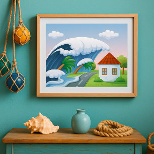 Tsunami Wave Poster