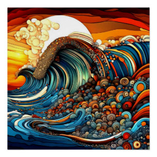 Tsunami Wave Poster