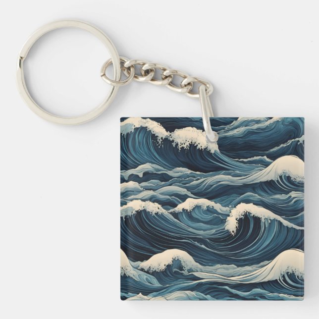 Tsunami Waves Key Ring (Front)