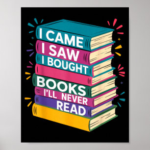 Tsundoku definition bibliophile bookish book lover poster