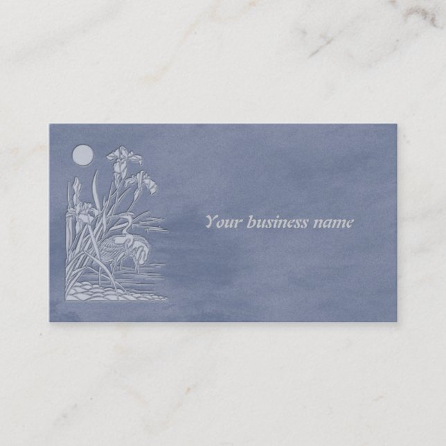 tsuru and irises business card (Front)