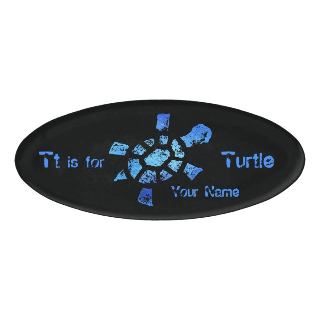 Tt is for Turtle Name Tag (Front)