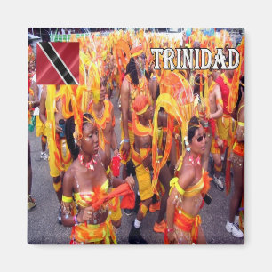 TT - Trinidad and Tobago Trinidad Orange Carnival Magnet