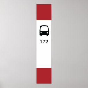 TTC Bus Stop Poster w/ customisable route