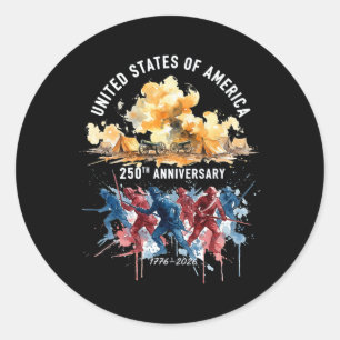 Ttle Of Yorktown Usa Years 1776-2026 250th Anniver Classic Round Sticker