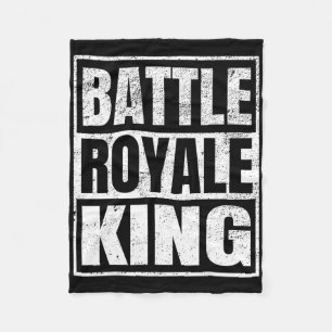 Ttle Royale King Distressed Gamer Gift Fleece Blanket