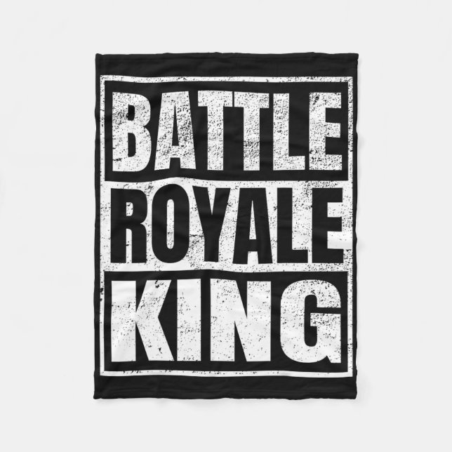 Ttle Royale King Distressed Gamer Gift  Fleece Blanket (Front)