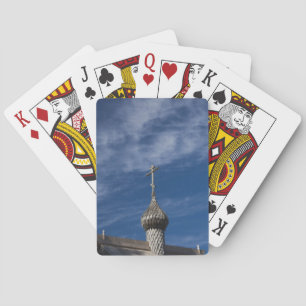 Ttraditional wooden Russian Orthodox church Playing Cards