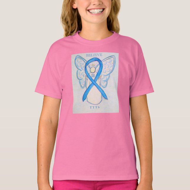 TTTS Blue Awareness Ribbon Angel Custom Shirt (Front)