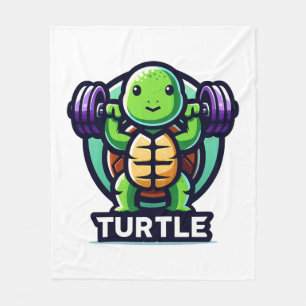 Tturtle squats funny fleece blanket