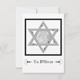 Tu B’Shvat! : star of david photo card