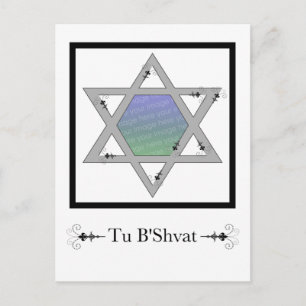 Tu B’Shvat! : star of david photo card