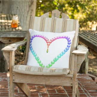 Tu B'Av ט״ו באב shiny rainbow heart Cushion