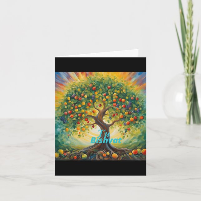 Tu Bishvat Happy New Year For Trees  Card (Front)