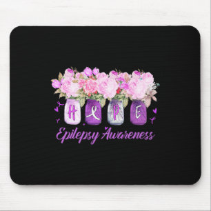 Tu Epilepsy Awareness Month Costume Flower Ribbon Mouse Pad